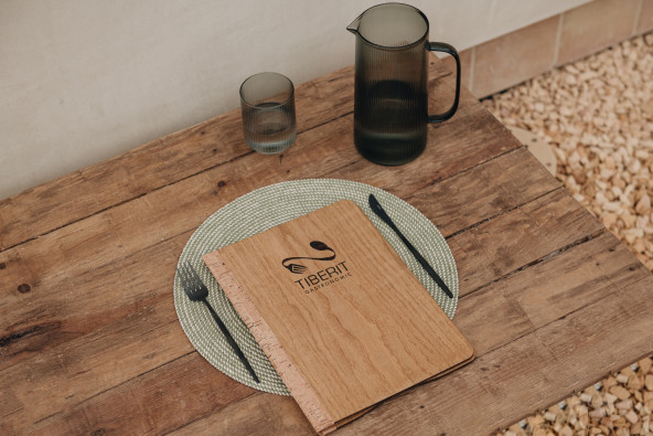 ELAN - A4 and A5 Letter Wooden menu boards Elegant and understated wooden letter bound with screws or elastic band with slots...