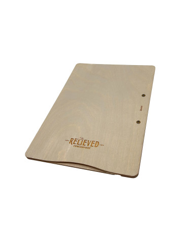 CLASSIC - LOW A4 Letter Wooden menu boards The classic and functional letter, featuring a screw binding system.