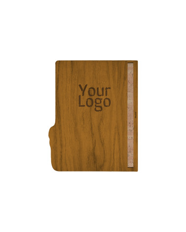 ERGO Menu Holder A4 Wooden menu holders A4 wooden menu holder made of oak or birch with belt binding on the spine.