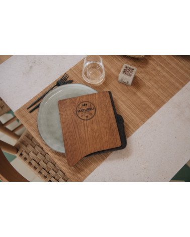 ERGO - A4 Letter Wooden menu boards A4 wooden letter made of oak or birch with an innovative opening and binding system.