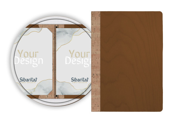 ELAN - A4 and A5 Letter Wooden menu boards Elegant and understated wooden letter bound with screws or elastic band with slots...